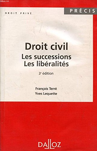 Beispielbild fr Droit civil : Les Successions - Les Libralits zum Verkauf von medimops