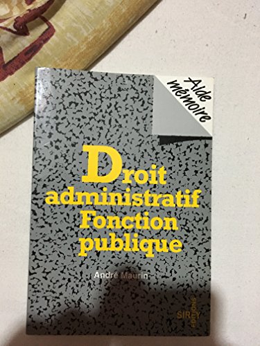 Beispielbild fr Droit administratif, fonction publique zum Verkauf von Ammareal