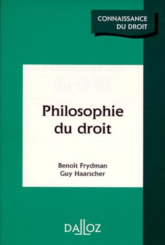 Stock image for Philosophie du droit. Edition 1998 (Condro) for sale by text + tne