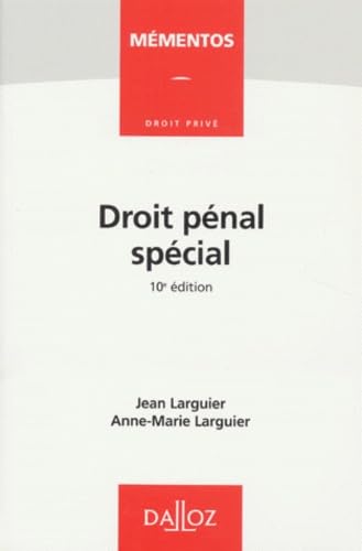 Stock image for DROIT PENAL SPECIAL. 10me dition for sale by Ammareal