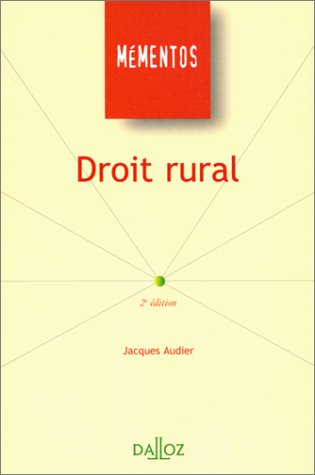 Stock image for DROIT RURAL. 2me dition Audier, Jacques for sale by Bloody Bulga