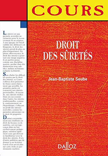 Stock image for DROIT DES SURETES for sale by Librairie rpgraphic