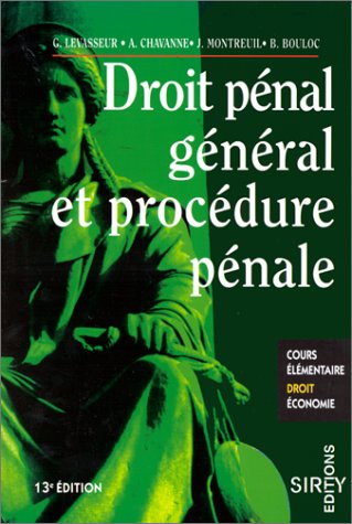 Beispielbild fr Droit g n ral et proc dure p nale Levasseur, Pierre zum Verkauf von LIVREAUTRESORSAS