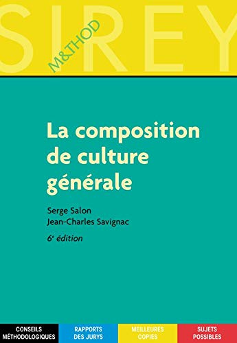 Beispielbild fr La composition de culture gnrale, 6e dition zum Verkauf von Ammareal