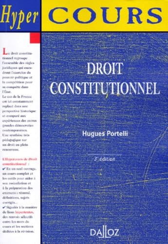 Beispielbild fr Droit constitutionnel Portelli, Hugues zum Verkauf von LIVREAUTRESORSAS