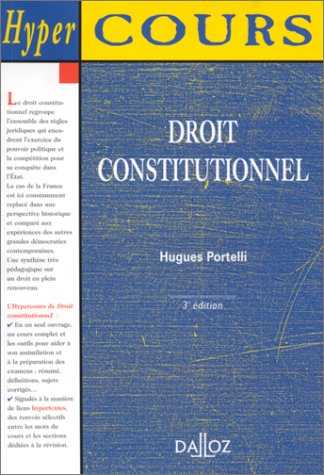 Imagen de archivo de Droit constitutionnel Portelli, Hugues a la venta por LIVREAUTRESORSAS