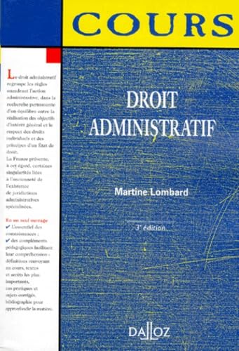 Stock image for Droit administratif for sale by LiLi - La Libert des Livres