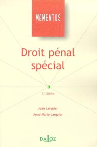 Beispielbild fr Droit pnal spcial. 11me dition 2000 zum Verkauf von Ammareal