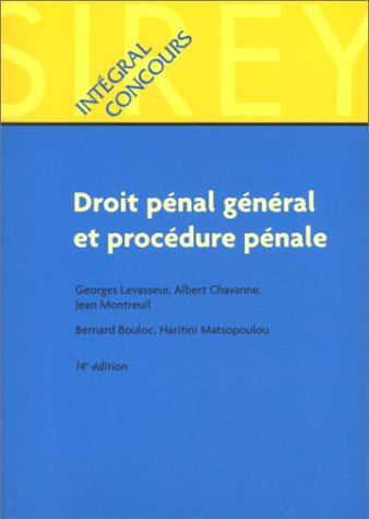 Beispielbild fr Droit Pnal gnral et procdure pnale, 14e dition zum Verkauf von Ammareal