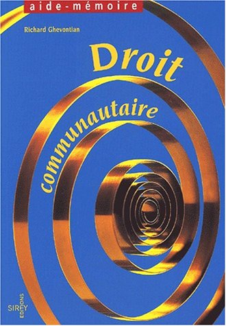 Beispielbild fr Droit Communautaire zum Verkauf von Ammareal