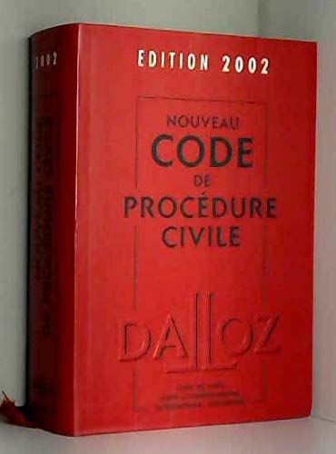 Stock image for Nouveau code de procdure civile, dition 2002, 94e dition for sale by Ammareal
