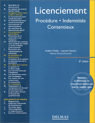 Beispielbild fr Licenciement : Procdure - Indemnits - Contentieux zum Verkauf von medimops