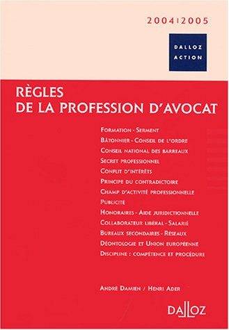Stock image for Rgles de la profession d'avocat for sale by medimops
