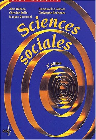 Imagen de archivo de Sciences sociales, 3e dition a la venta por Ammareal