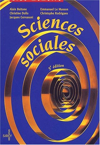 Stock image for Sciences sociales, 3e dition for sale by Ammareal