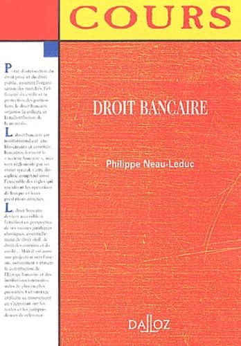 Beispielbild fr Droit Bancaire zum Verkauf von LiLi - La Libert des Livres