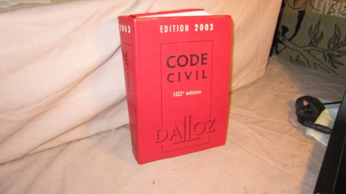 9782247048809: Code Civil. Edition 2003