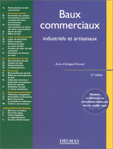 Beispielbild fr Baux commerciaux : Industriels et artisanaux zum Verkauf von medimops