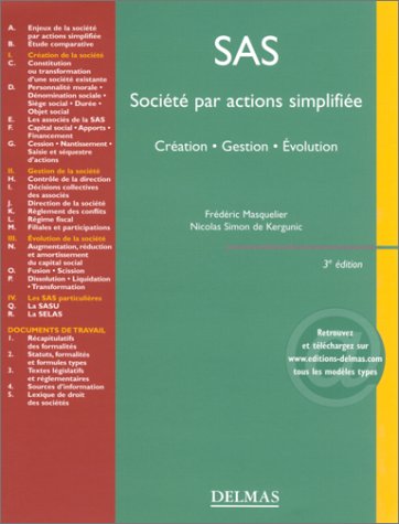 Beispielbild fr Socit par actions simplifie : Cration - Gestion - Evolution zum Verkauf von medimops