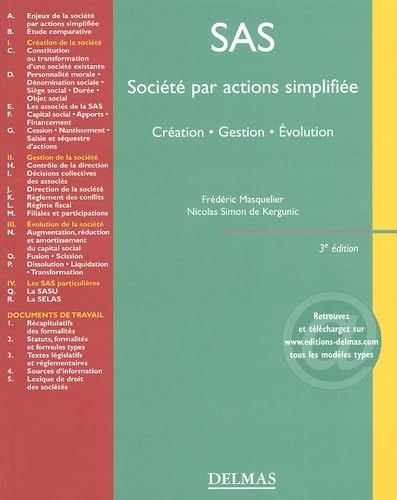 Stock image for Socit par actions simplifie : Cration - Gestion - Evolution for sale by medimops