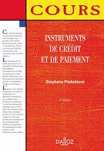 9782247051281: Instruments De Credit Et De Paiement. 3eme Edition