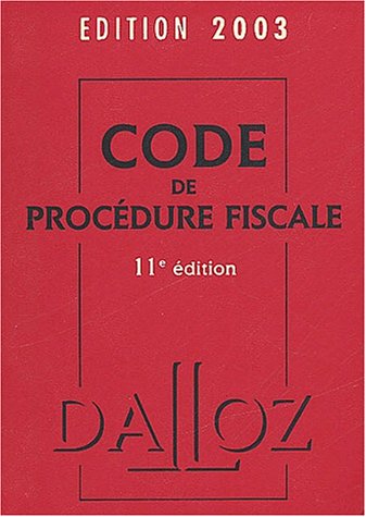 Stock image for Code de la procdure fiscale 2003 for sale by medimops