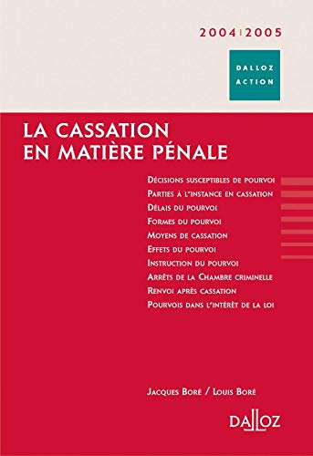 Stock image for La Cassation en matire pnale for sale by medimops