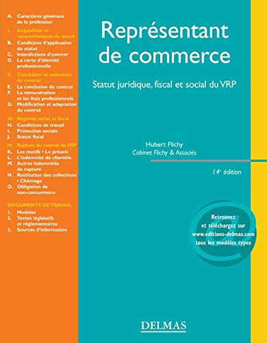 Beispielbild fr Reprsentant de commerce : Statut juridique, fiscal et social du VRP zum Verkauf von medimops