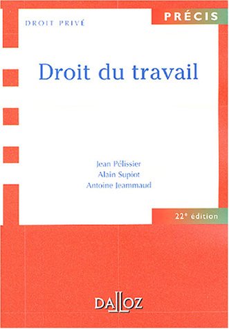 Beispielbild fr DROIT DU TRAVAIL - 22E ED. zum Verkauf von LiLi - La Libert des Livres