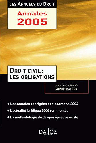 Stock image for Droit civil : Les Obligations 2005 for sale by Ammareal