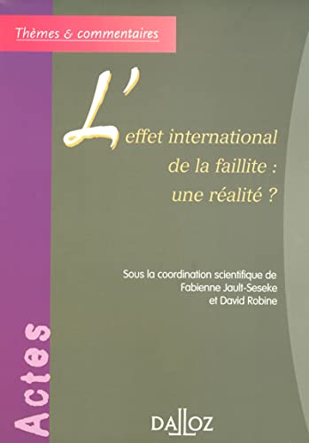 Stock image for L'effet international de la faillite for sale by Chapitre.com : livres et presse ancienne