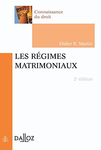 Stock image for Les rgimes matrimoniaux - 2e d. for sale by Ammareal