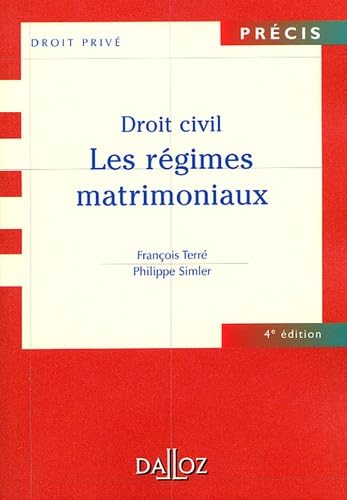 Beispielbild fr Droit civil: Les r gimes matrimoniaux zum Verkauf von WorldofBooks
