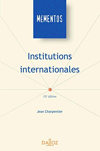 Stock image for Institutions internationales for sale by Ammareal