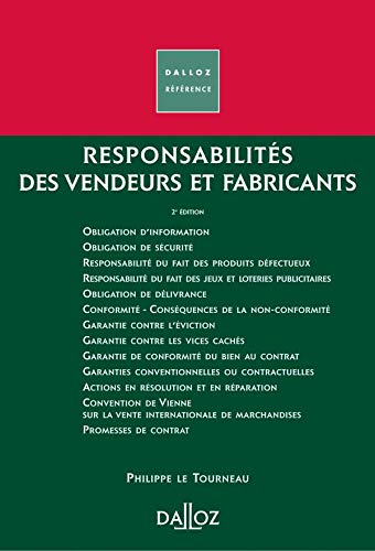 9782247066155: Responsabilit des vendeurs et fabricants