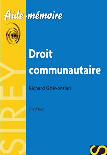 Beispielbild fr Droit communautaire: Edition 2006 zum Verkauf von WorldofBooks