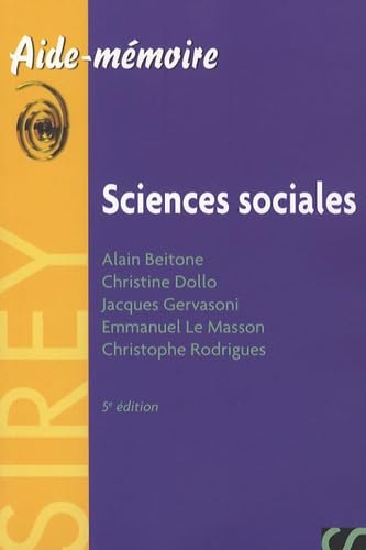 Imagen de archivo de Aide-mmoire (5me dition) : Sciences sociales a la venta por Ammareal