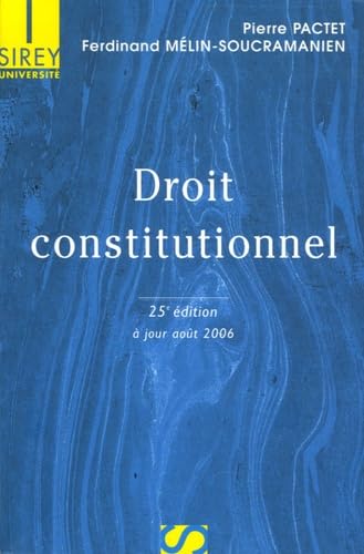 Imagen de archivo de Droit constitutionnel a la venta por Ammareal