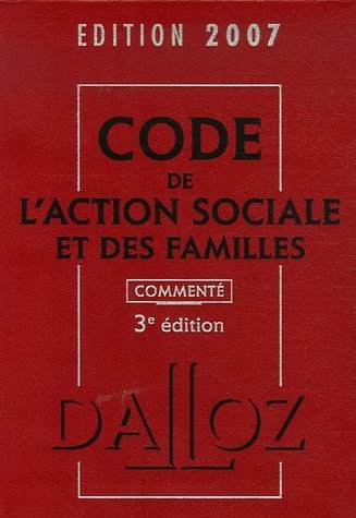 Stock image for Code de l'action sociale et des familles 2007 for sale by medimops