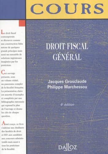 Beispielbild fr Droit fiscal gnral zum Verkauf von Ammareal