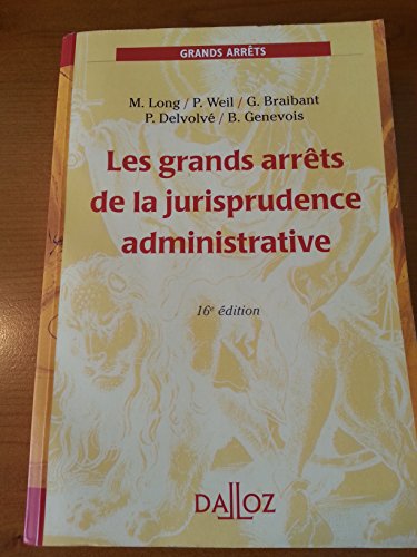 Stock image for Les grands arrts de la jurisprudence administrative for sale by LeLivreVert