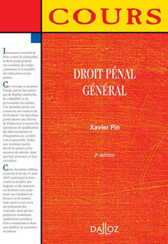 Beispielbild fr Droit pnal gnral : Edition 2007 zum Verkauf von medimops