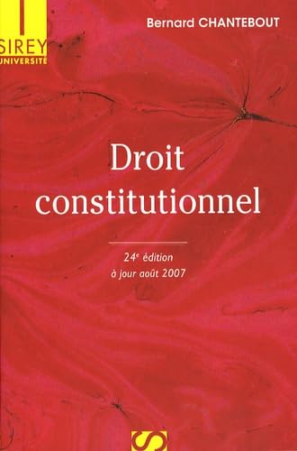 Imagen de archivo de Droit constitutionnel a la venta por medimops