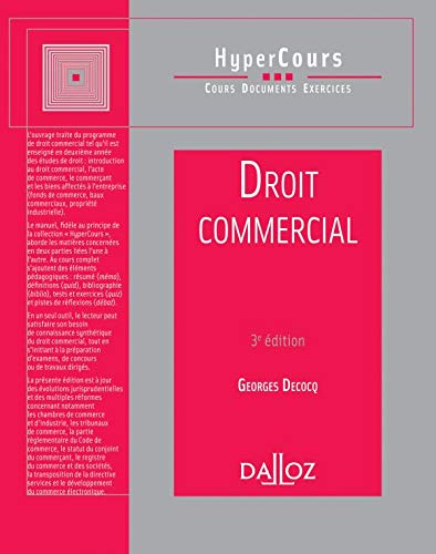 Stock image for Droit commercial for sale by Ammareal