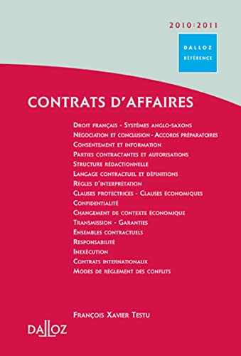 Stock image for Contrats d'affaires 2010/2011-1re dition: Dalloz Rfrence for sale by Ammareal