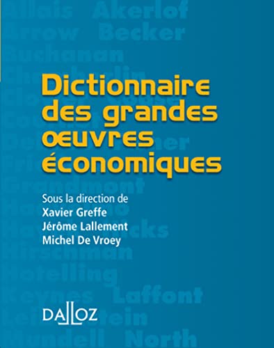 Stock image for Dictionnaire des grandes oeuvres conomiques: Petits dictionnaires Dalloz for sale by Ammareal
