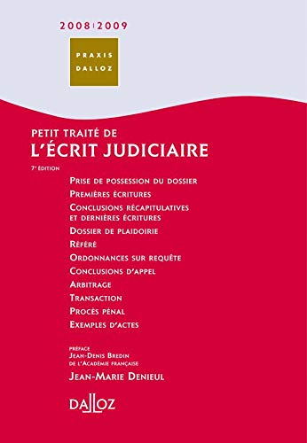 Stock image for Petit trait de l'crit judiciaire for sale by Ammareal