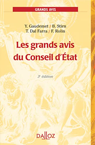 Stock image for Les grands avis du Conseil d'tat - 3e d.: Grands arrts for sale by Ammareal