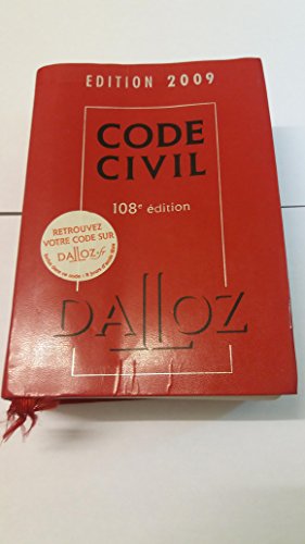 Stock image for Code Civil. Edition 2009. 108e Edition for sale by Theologia Books