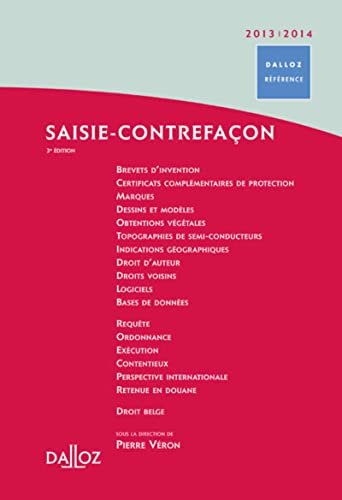 Beispielbild fr Saisie-contrefaon 2013-2014 zum Verkauf von medimops